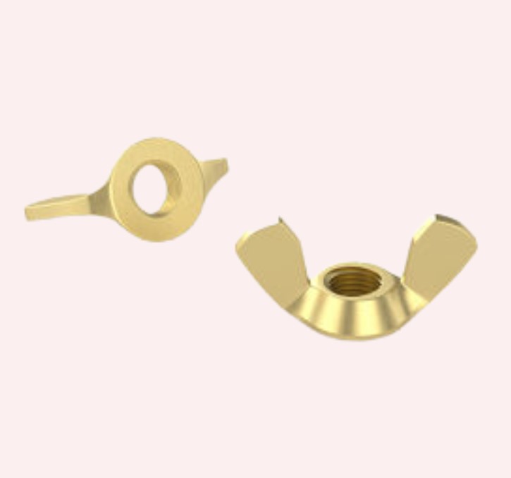 Metric Brass Wing Nuts DIN 315 M3-M20, Hand Tightening Thumb Nuts for Industrial Machinery Equipment and Furniture Assembly Applications